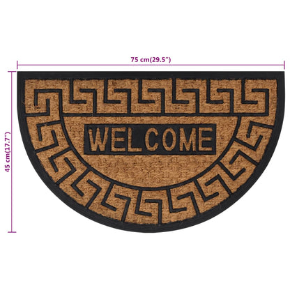 Zerbino Mezzo Rotondo 45X75 Cm In Gomma E Fibra Di Cocco