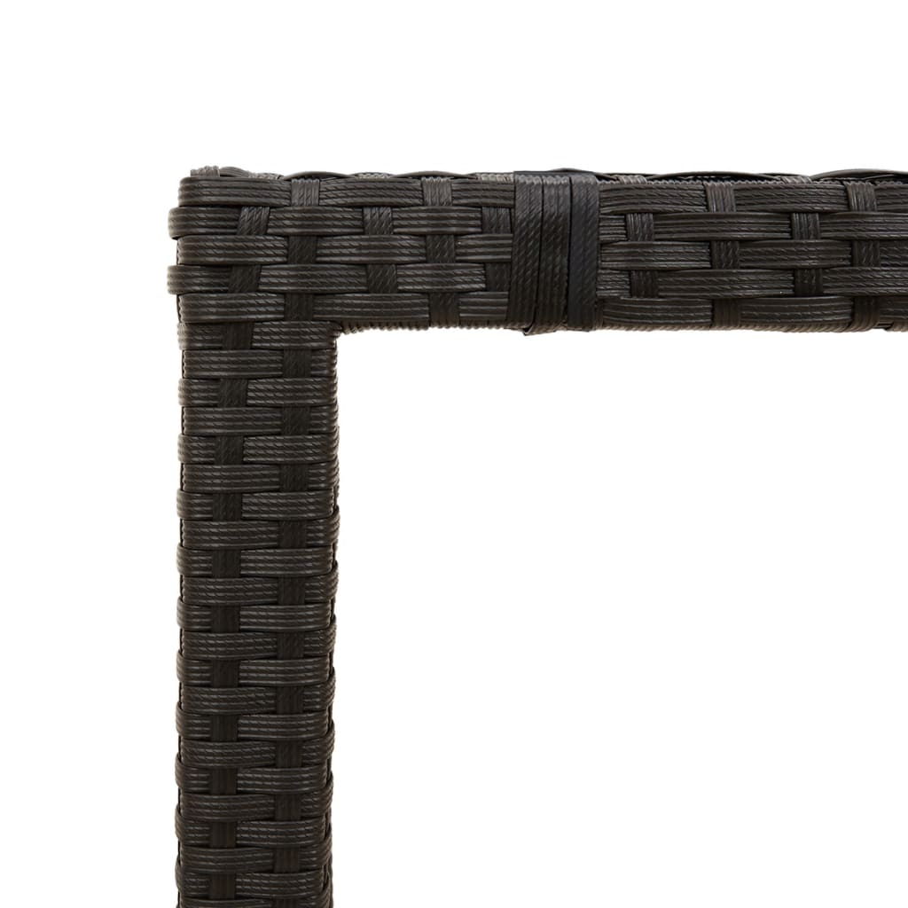 Tavolo Da Giardino Piano In Polyrattan Nero