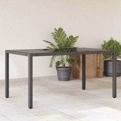 Tavolo Da Giardino Piano In Polyrattan Nero