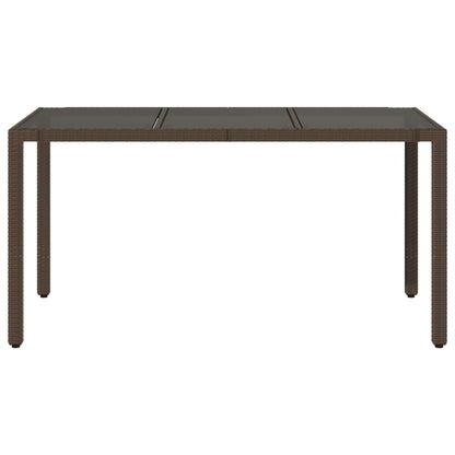 Tavolo Giardino Piano In Polyrattan Marrone