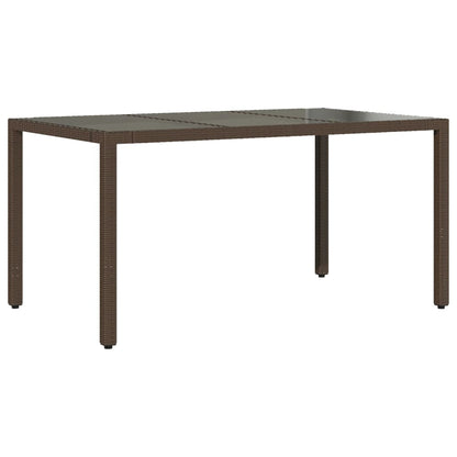 Tavolo Giardino Piano In Polyrattan Marrone
