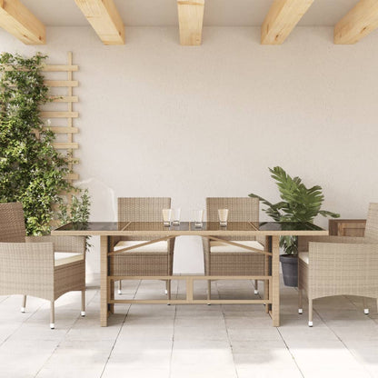 Tavolo Da Giardino Piano In 190X80X75 Cm Polyrattan