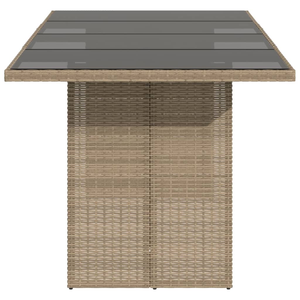 Tavolo Da Giardino Piano In 190X80X75 Cm Polyrattan