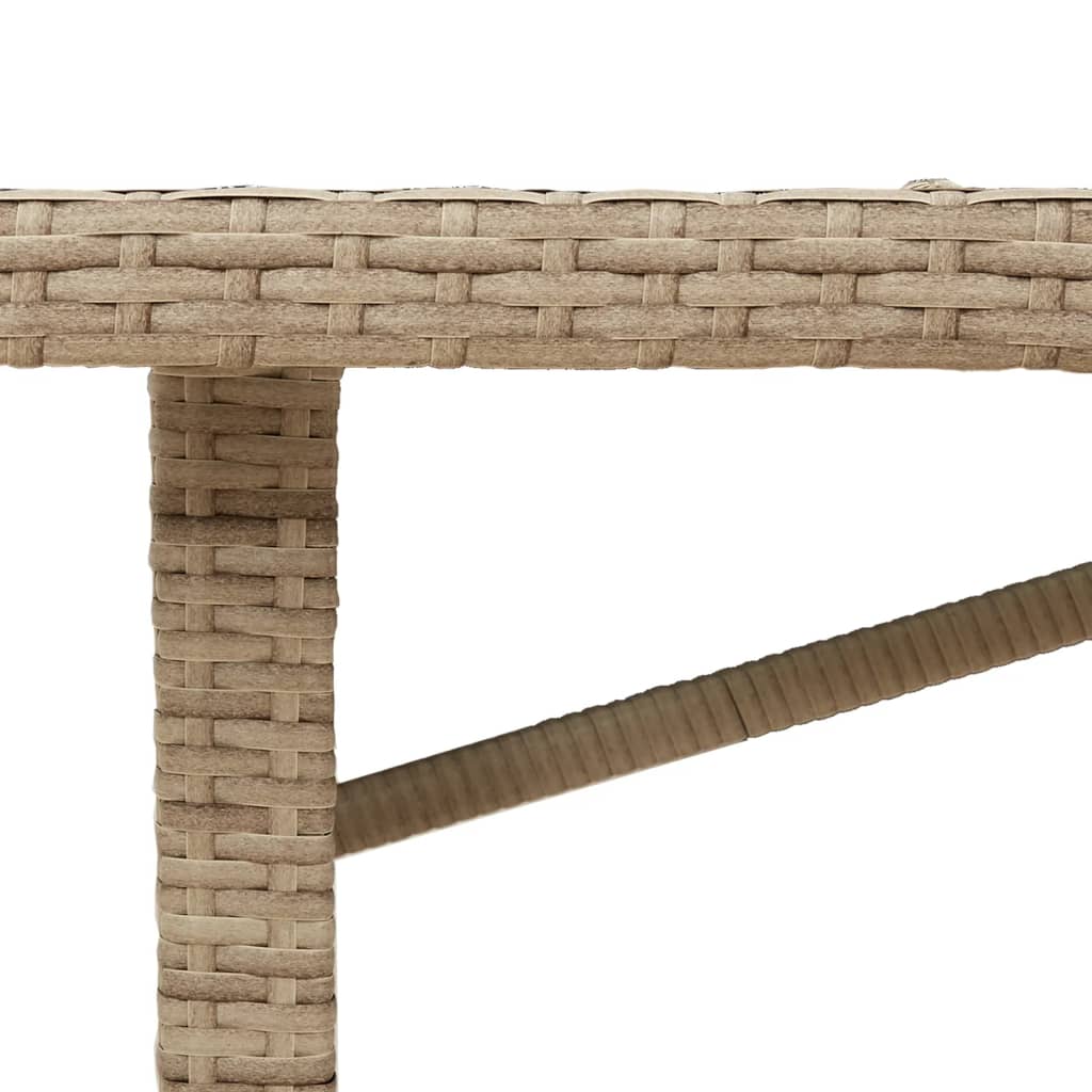 Tavolo Da Giardino Piano In 190X80X75 Cm Polyrattan