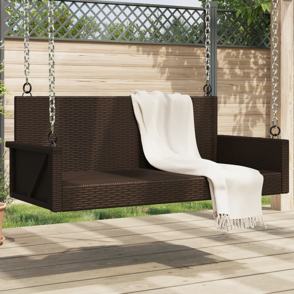 Panchina A Dondolo 119X56X48 Cm In Polyrattan