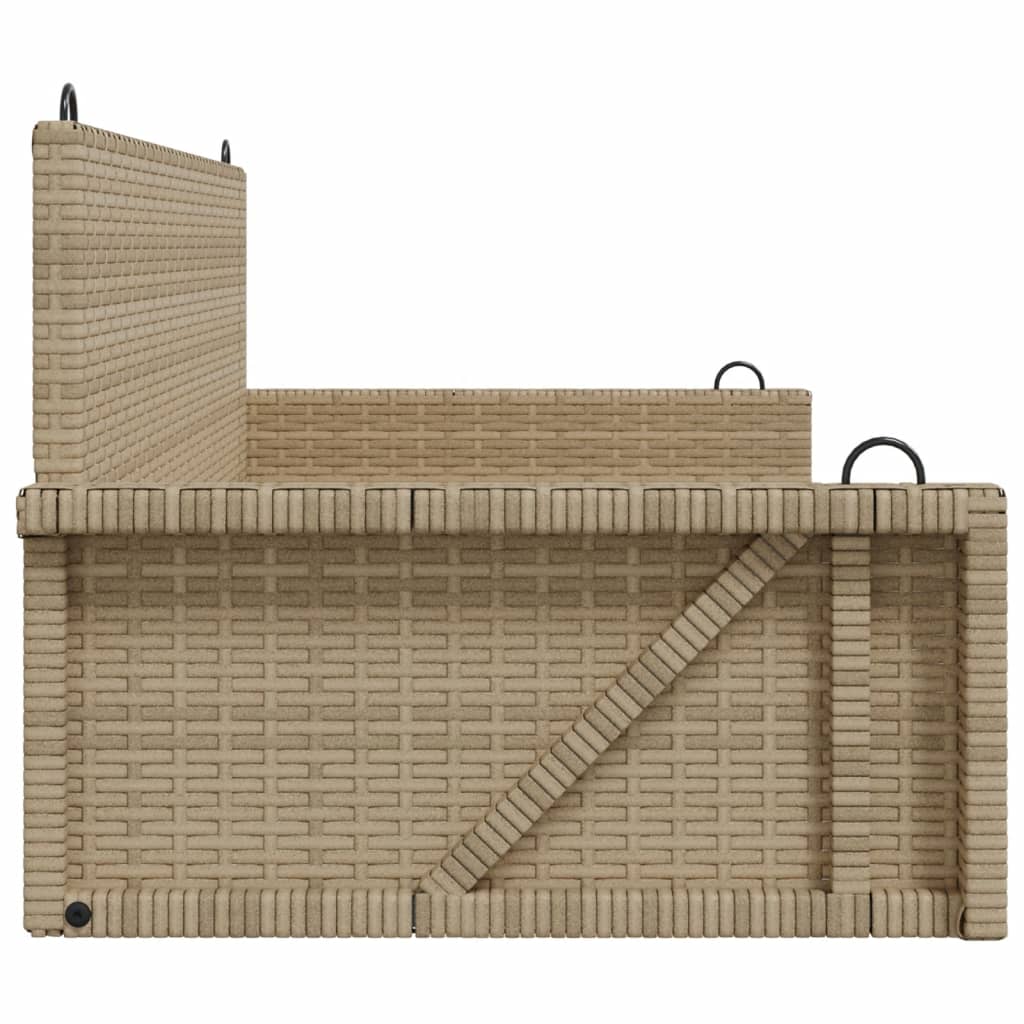 Panchina A Dondolo 119X56X48 Cm In Polyrattan