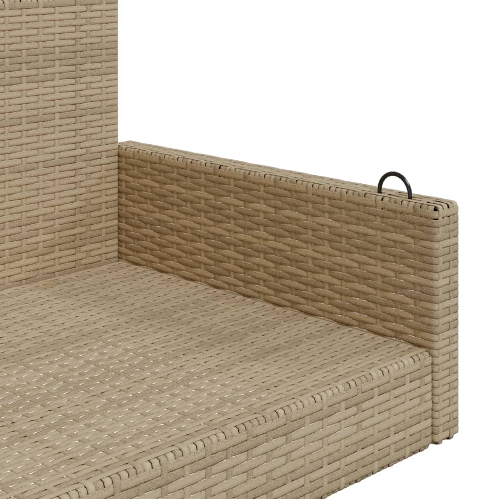 Panchina A Dondolo 119X56X48 Cm In Polyrattan