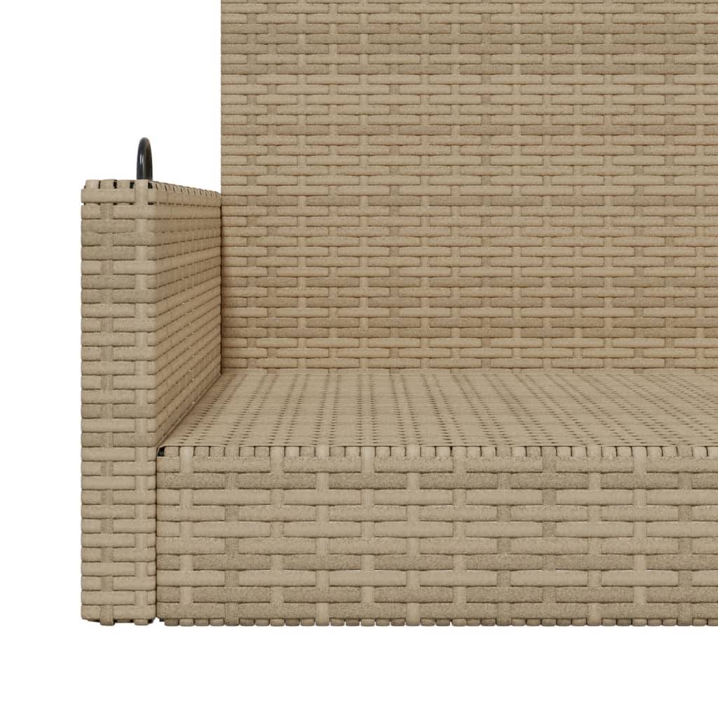 Panchina A Dondolo 119X56X48 Cm In Polyrattan
