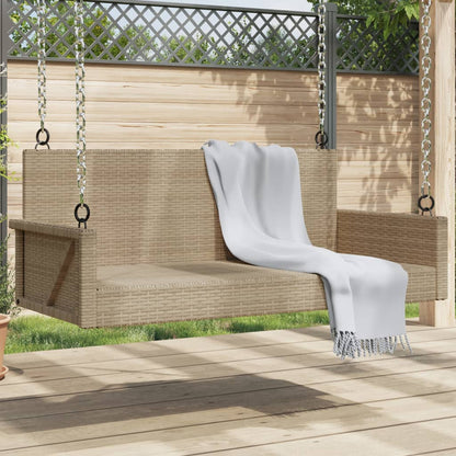 Panchina A Dondolo 119X56X48 Cm In Polyrattan