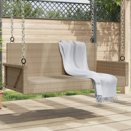 Panchina A Dondolo 119X56X48 Cm In Polyrattan