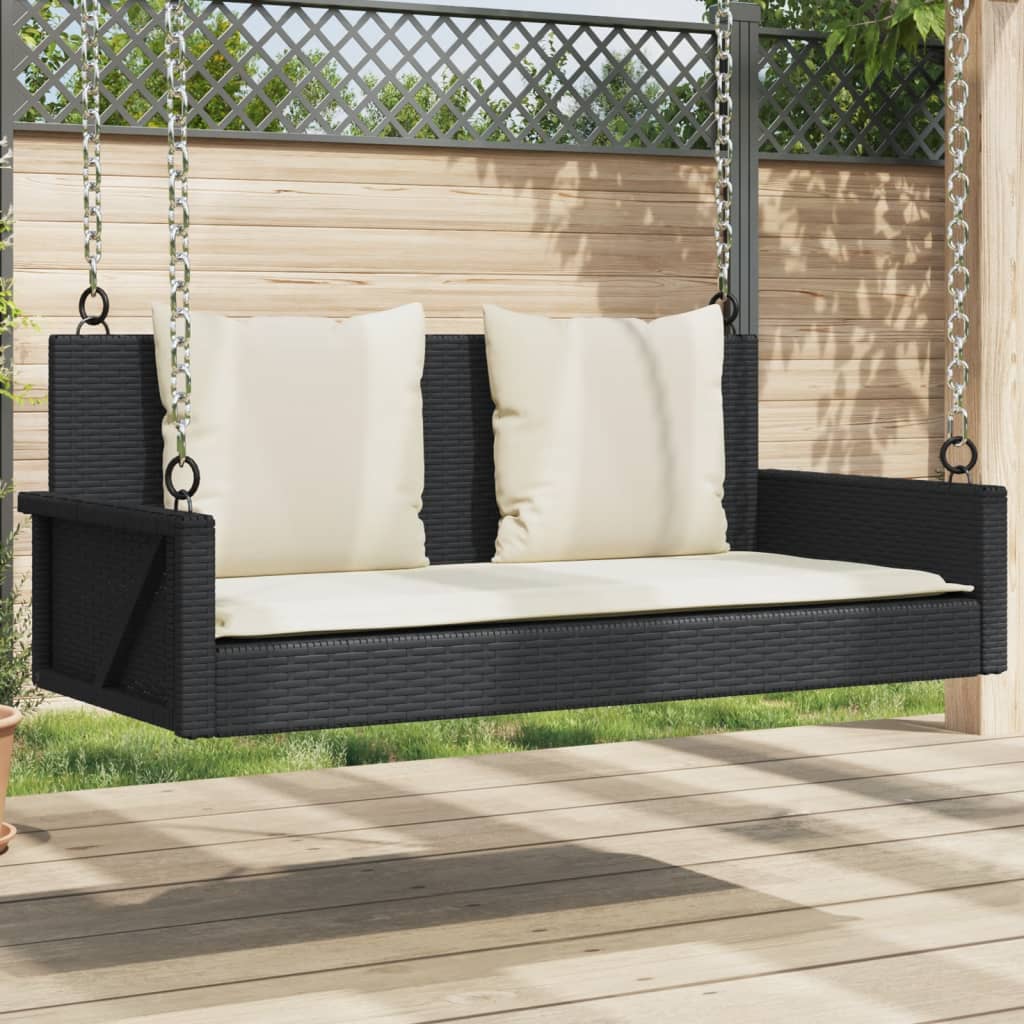 Panchina A Dondolo 119X56X48 Cm In Polyrattan