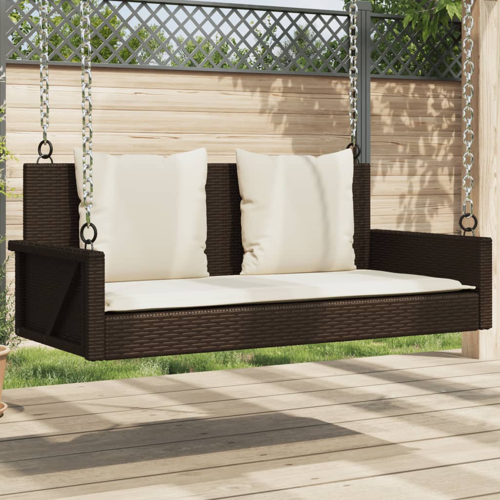 Panchina A Dondolo 119X56X48 Cm In Polyrattan
