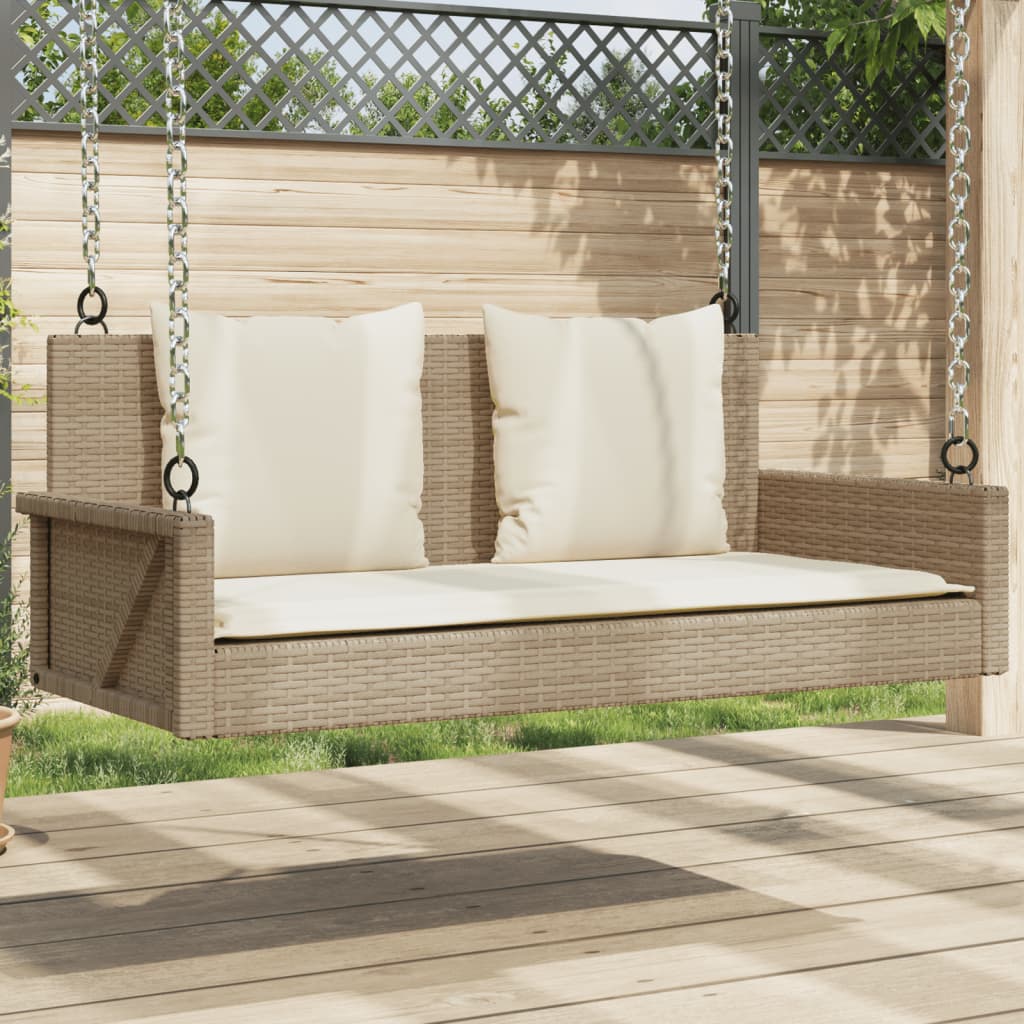 Panchina A Dondolo 119X56X48 Cm In Polyrattan