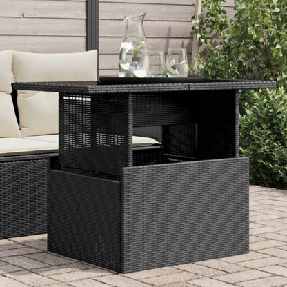 Tavolo Da Giardino 100X55X73 Cm Polyrattan E Acacia
