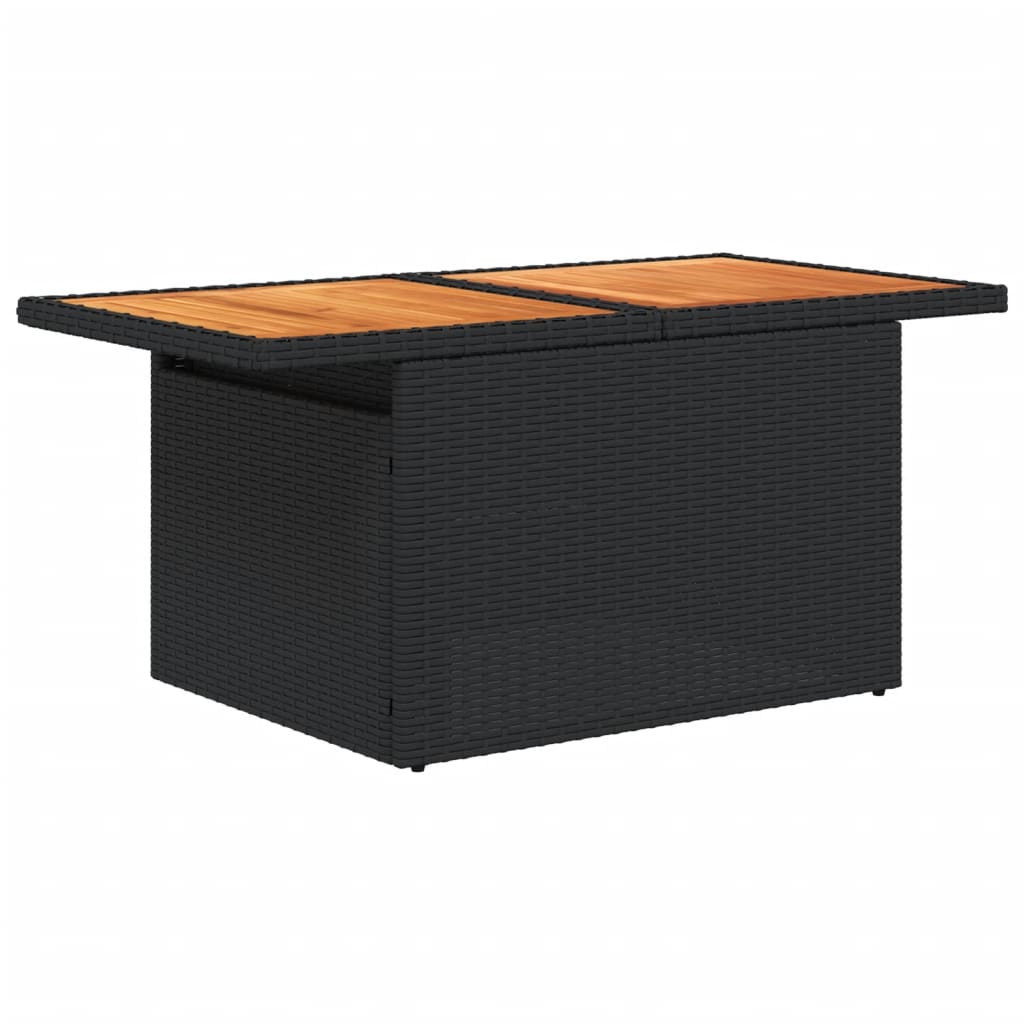 Tavolo Da Giardino 100X55X73 Cm Polyrattan E Acacia