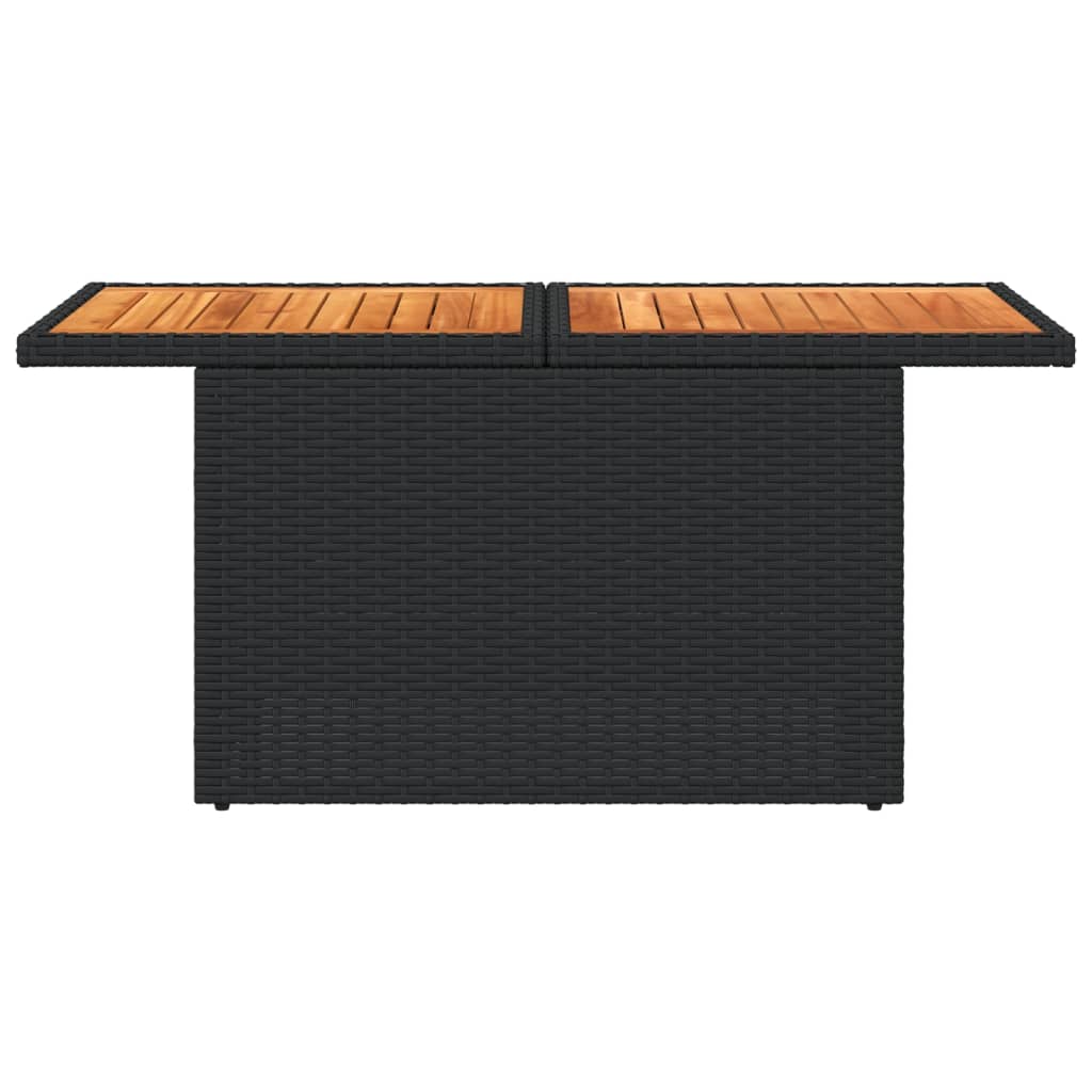 Tavolo Da Giardino 100X55X73 Cm Polyrattan E Acacia