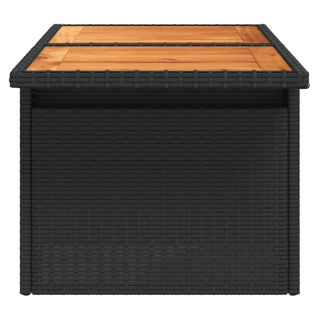 Tavolo Da Giardino 100X55X73 Cm Polyrattan E Acacia