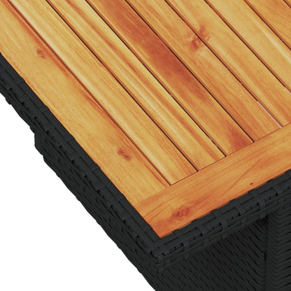 Tavolo Da Giardino 100X55X73 Cm Polyrattan E Acacia
