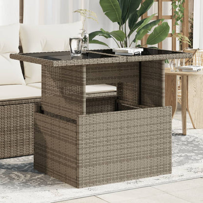 Tavolo Da Giardino 100X55X73 Cm Polyrattan E Acacia