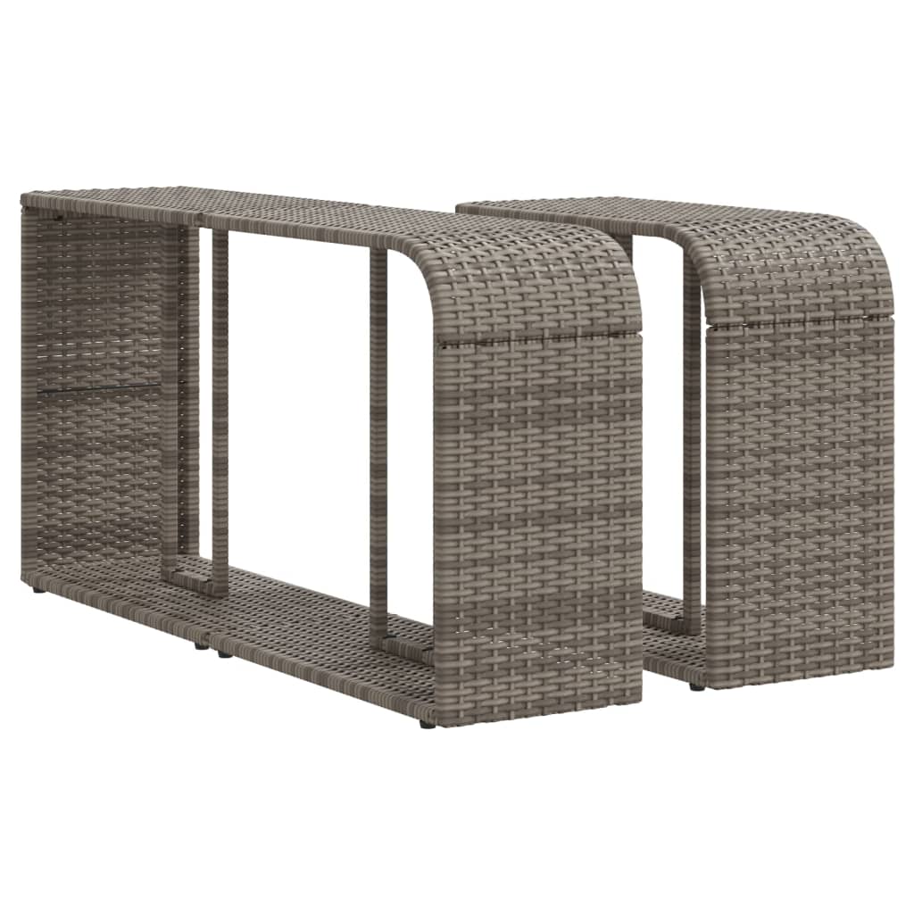 Scaffali Portaoggetti 2 Pz In Polyrattan