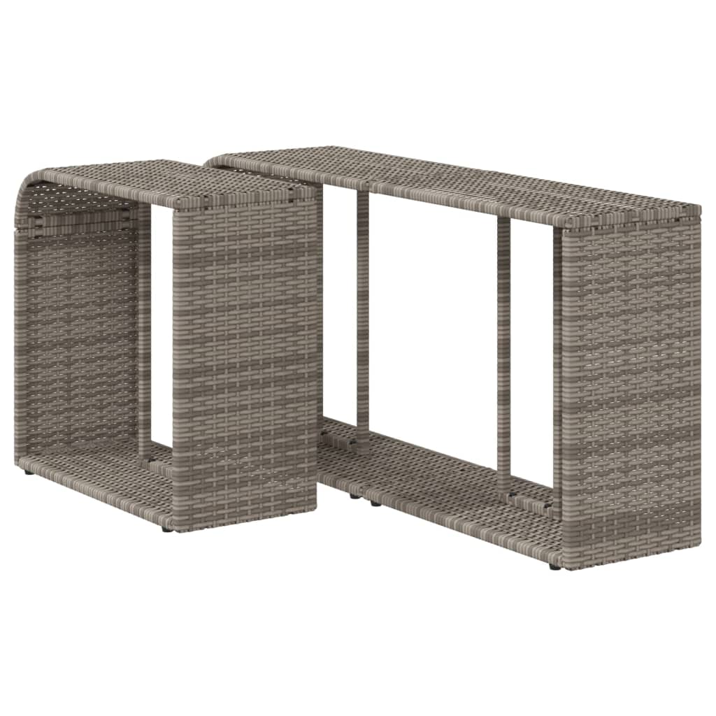 Scaffali Portaoggetti 2 Pz In Polyrattan