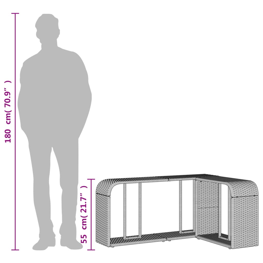 Scaffali Portaoggetti 2 Pz In Polyrattan