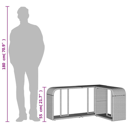 Scaffali Portaoggetti 2 Pz In Polyrattan