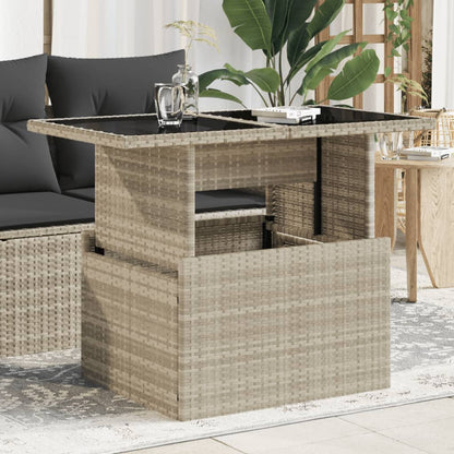 Tavolo Da Giardino 100X55X73 Cm Polyrattan E Acacia