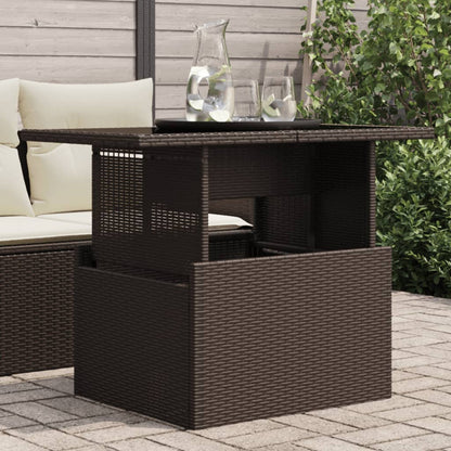 Tavolo Da Giardino 100X55X73 Cm Polyrattan E Acacia