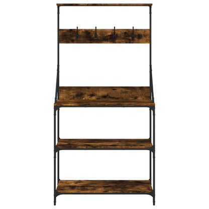 Scaffale Cucina Ganci 4 Ripiani Legno Multistrato