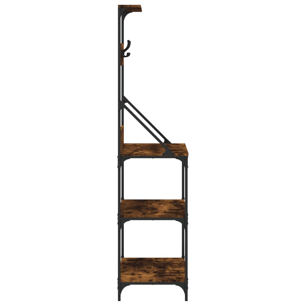 Scaffale Cucina Ganci 4 Ripiani Legno Multistrato