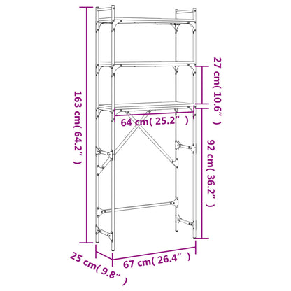 Scaffale Per Lavatrice 67X25X163 Cm Multistrato