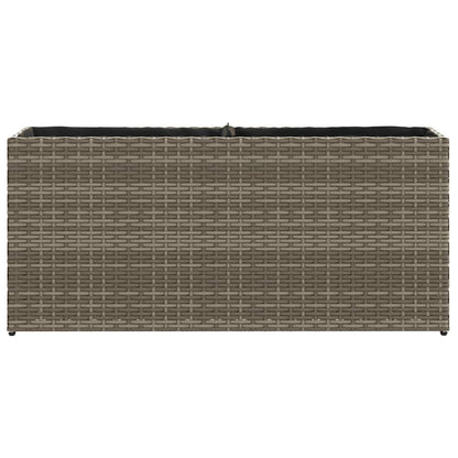 Fioriere Da Giardino Con 2 Vasi Grigie 90X20X40Cm In Polyrattan