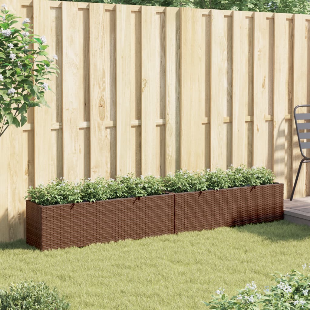 Fioriere Da Giardino Con 3 Vasi Polyrattan