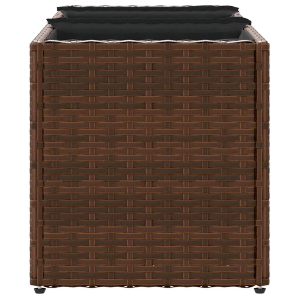Fioriere Da Giardino Con 3 Vasi Polyrattan