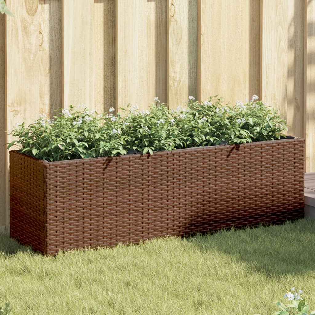 Fioriere Da Giardino Con 3 Vasi Polyrattan