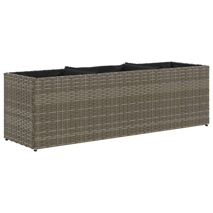 Fioriere Da Giardino Con 3 Vasi Grigie Polyrattan