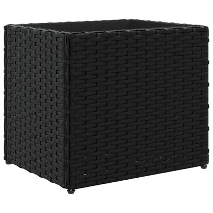 Fioriere Da Giardino 2 Pz Nere In Polyrattan