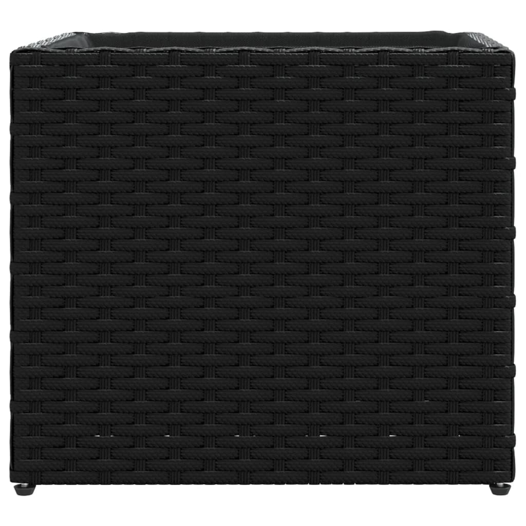Fioriere Da Giardino 2 Pz Nere In Polyrattan