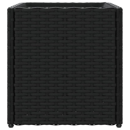 Fioriere Da Giardino 2 Pz Nere In Polyrattan