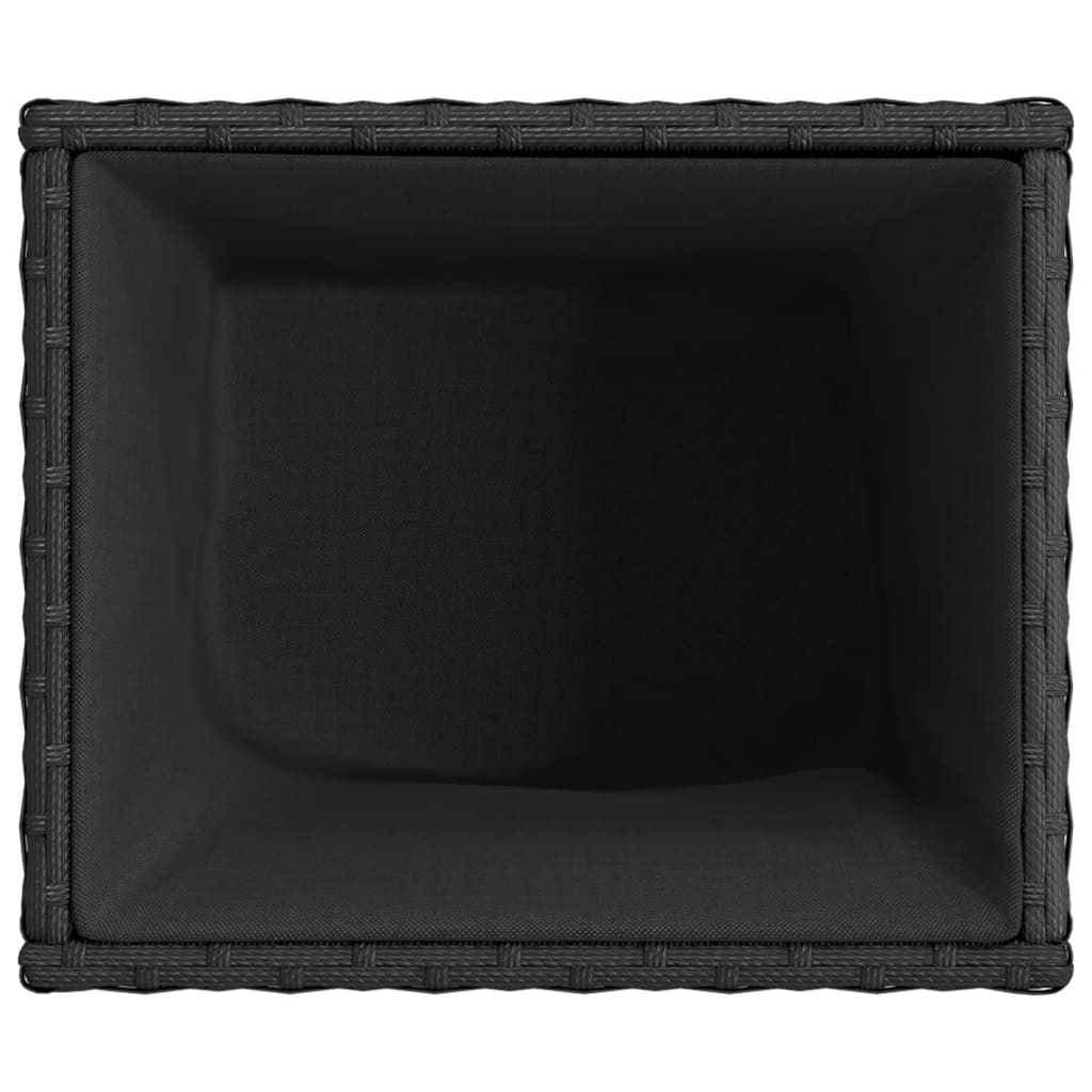 Fioriere Da Giardino 2 Pz Nere In Polyrattan