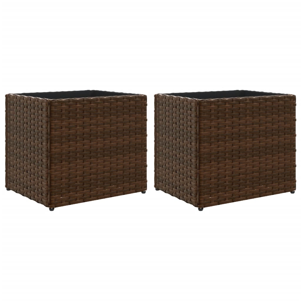 Fioriere Da Giardino 2 Pz In Polyrattan