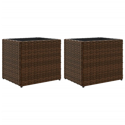 Fioriere Da Giardino 2 Pz In Polyrattan