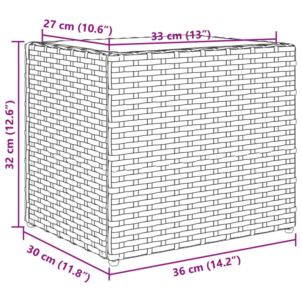 Fioriere Da Giardino 2 Pz In Polyrattan