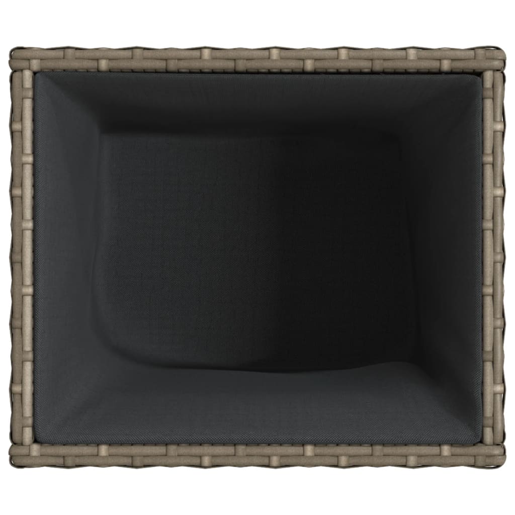 Fioriere Da Giardino 2 Pz Grigie In Polyrattan