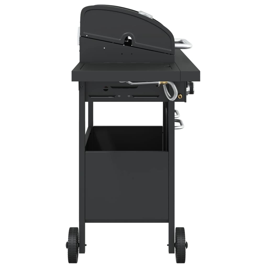 Griglia Barbecue A Gas Con 4 Bruciatori Nero In Acciaio