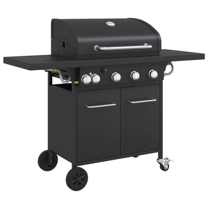 Griglia Barbecue A Gas Con 5 Bruciatori Nero In Acciaio