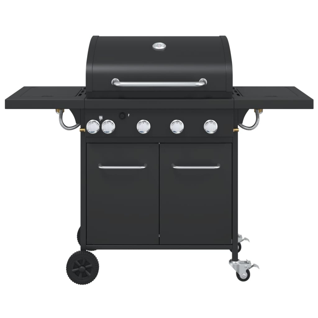 Griglia Barbecue A Gas Con 5 Bruciatori Nero In Acciaio