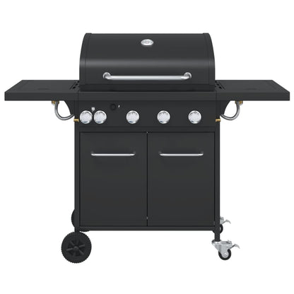 Griglia Barbecue A Gas Con 5 Bruciatori Nero In Acciaio