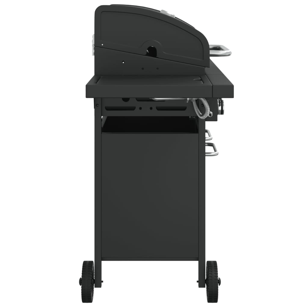Griglia Barbecue A Gas Con 5 Bruciatori Nero In Acciaio